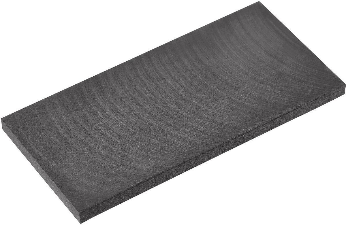 Grafietplaat 100mmx50mmx5mm grafiet ruwe blok voor experimentele elektrode elektrolyse galvaniseren zwart