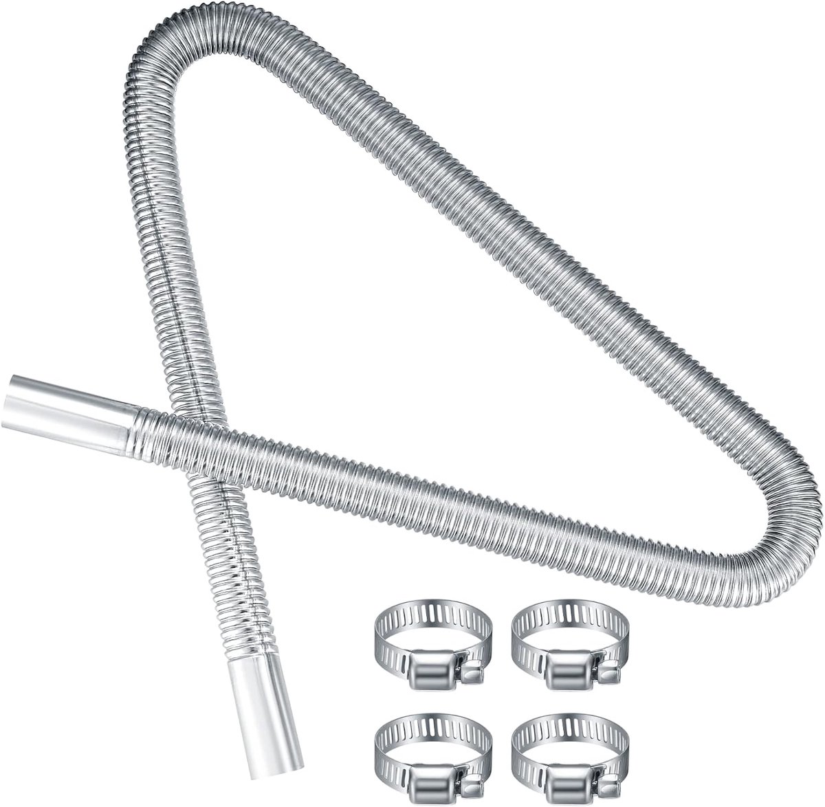 d'échappement de chauffage diesel en acier inoxydable de 120 cm, chauffage de stationnement de voiture, flexibele pour chauffage de stationnement à air diesel, accessoires de
