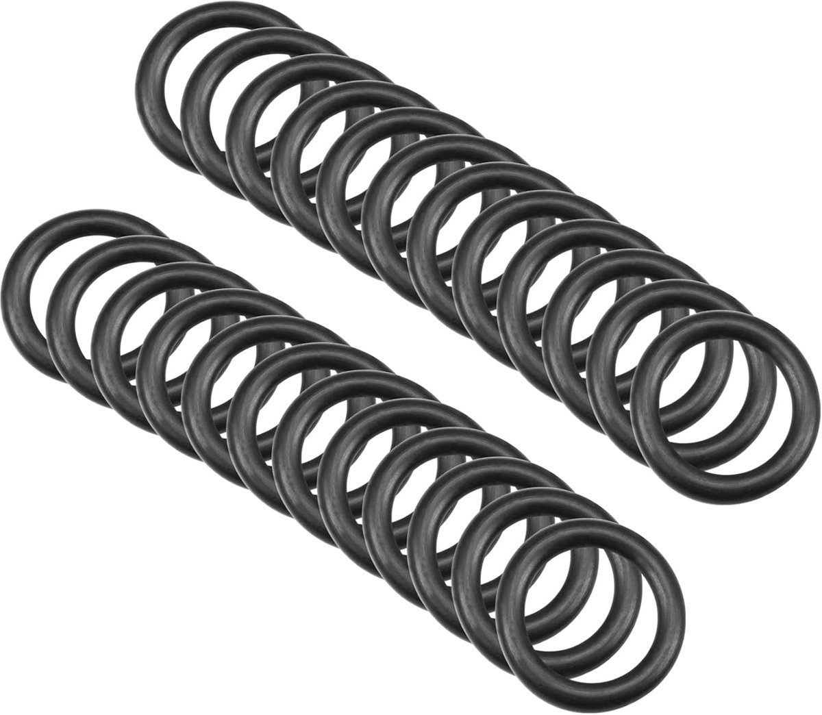 25 stuks nitril-rubberen afdichtingen, 16 mm x 11 mm x 2,5 mm, ronde afdichting voor kraan, loodgieter, reparatie, afdichting, verbinding, zwart