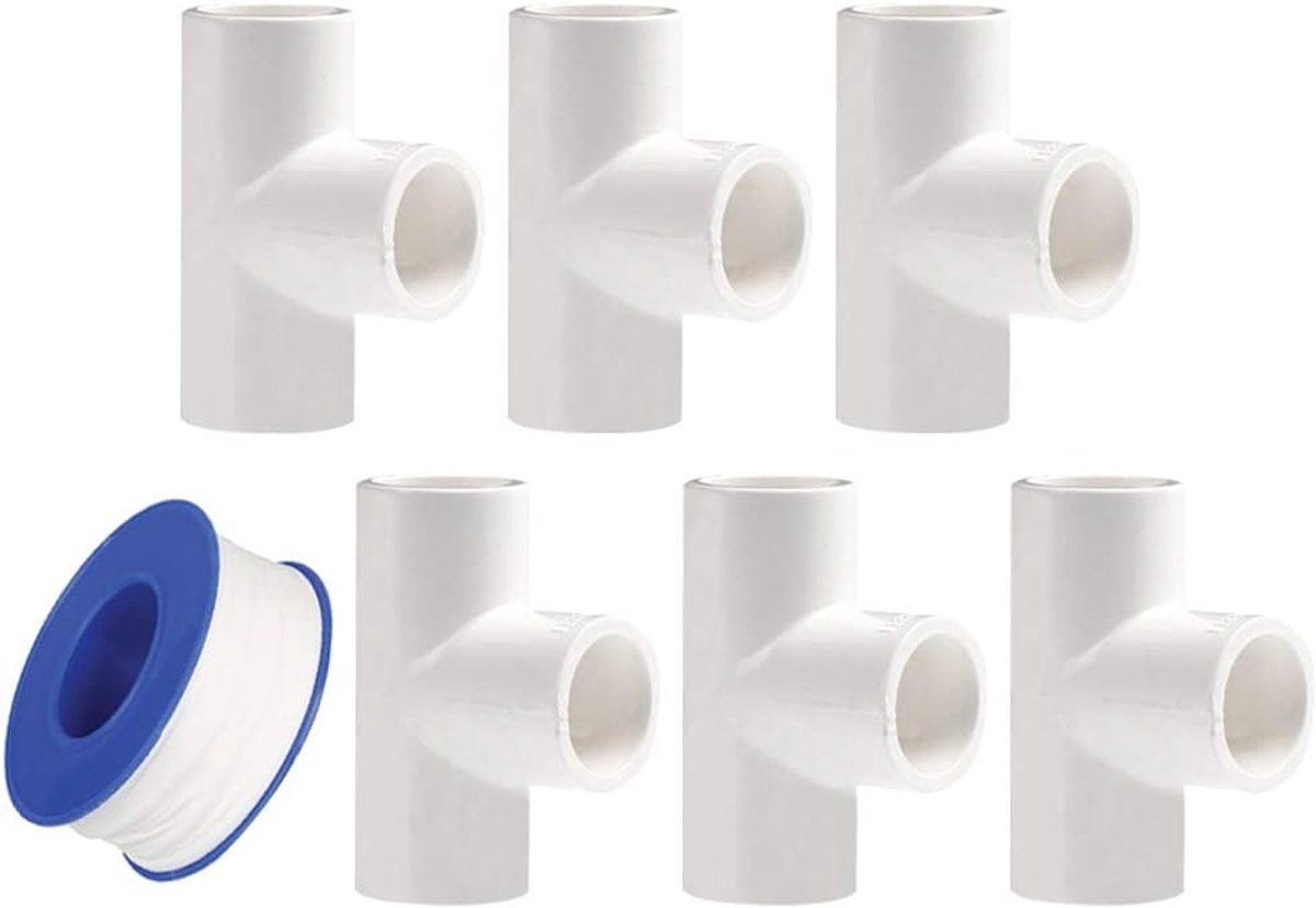 - T-stuk connector voor PVC-buizen met een diameter van 25 mm voor huis en tuin