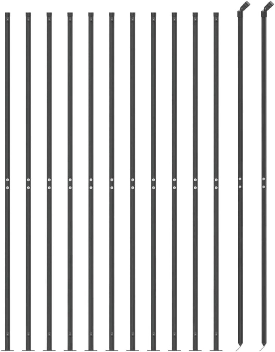 Maasdraadhek met vloerflens complete set gaas gaas hek hek hek set draadgaas tuinhek draadgaas draadgaas draadhek draadgaas draadhek draadhek 1,4 x 25 m (H x L) verzinkt staal met PVC-coating