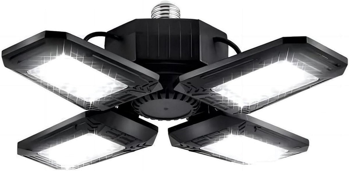 led-garageverlichting - 12.000 lumen, daglicht 6500 K 120 W, plafondverlichting voor garageorganisatie met vier vellen