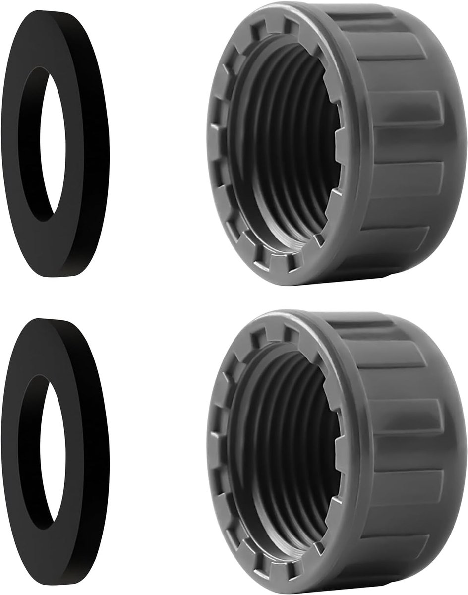 3/4 inch, 2 stuks buisdop 25 mm ronde binnendraad, slangaansluiting, binnenschroefdraad, slangaansluitingen, buisschroefdop, schroefdraad, bescherming tegen water, tuin,