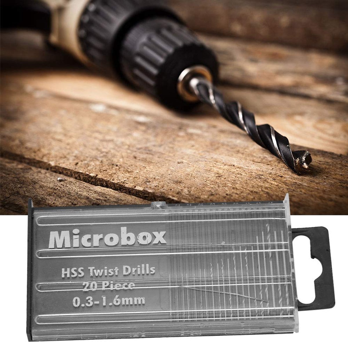 20 Stuks Mini Micro HSS Boor Set 0.3mm-1.6mm Handgereedschap Fit voor Houtbewerking Boren, Elektronische Product Reparatie