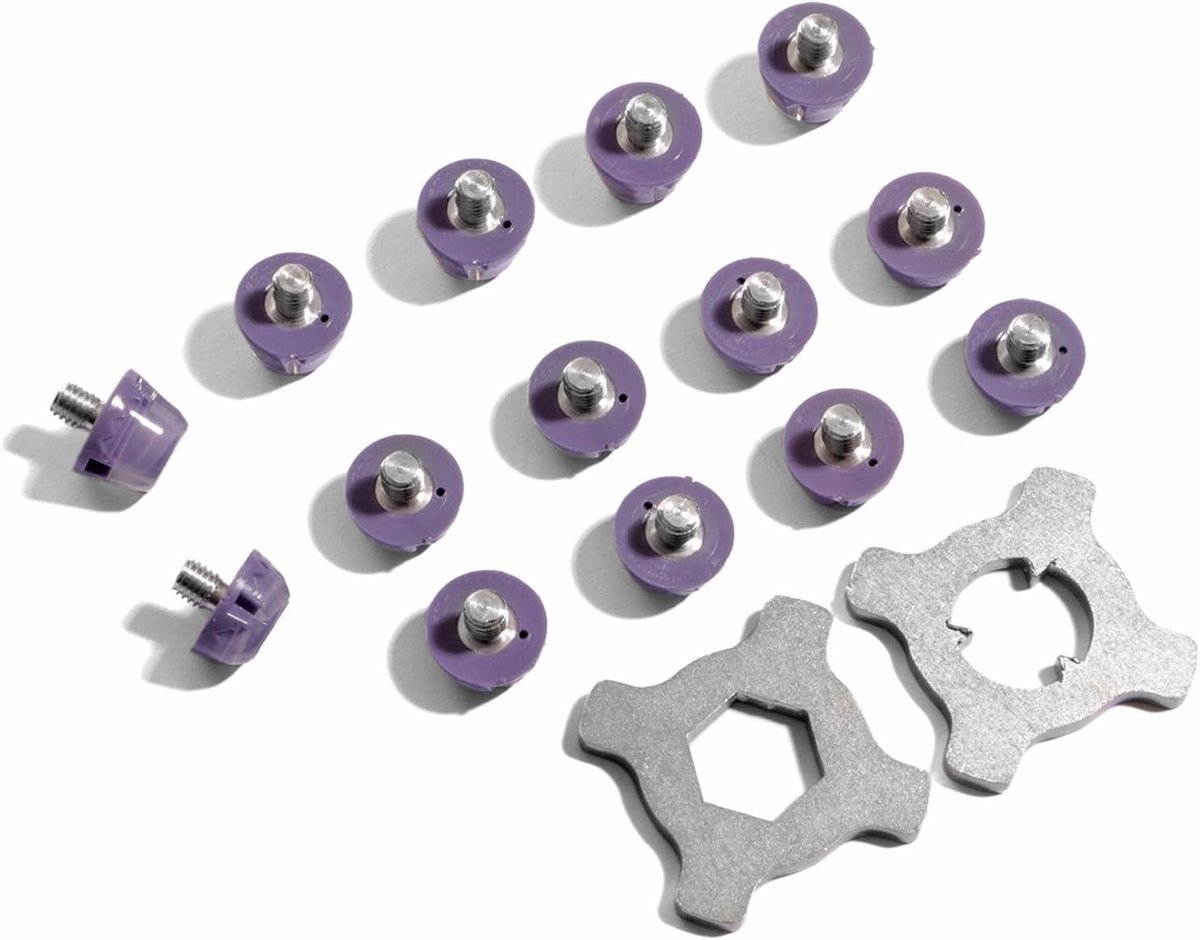 noppen voor voetbalschoenen - 12 voetbalnoppen standaard schroefdraad met noppensleutel TPU studs