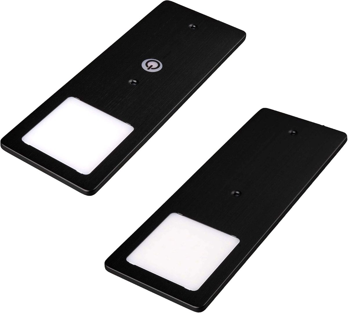 kalf | LED onderbouwlampen zwart 5W - zeer vlakke keukenlamp met touch-dimfunctie inbouwspot inbouwspot, keuze: 2er set neutraal wit