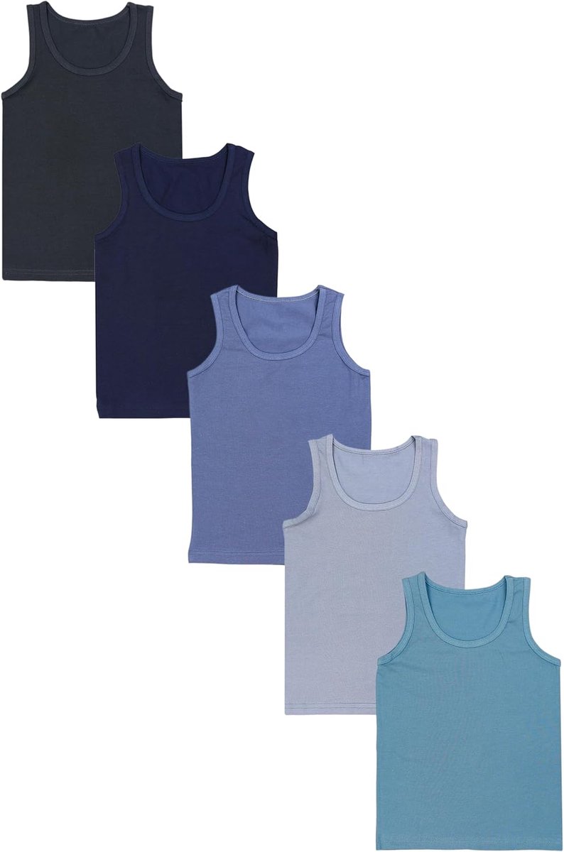 Jongens Onderhemd Mouwloos Tank Top 5 Pack Katoen