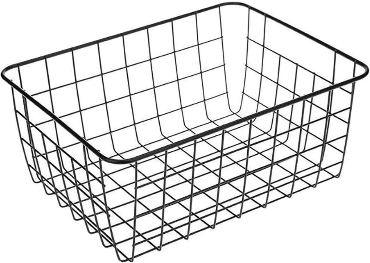 Opbergmand/Mand/Mandje/Manden/Opbergmanden/Opbergboxen/Opbergkisten/Opbergers/Draadmand/Kast organizer - Staal - 22 x 28 x 12 cm (lxbxh)