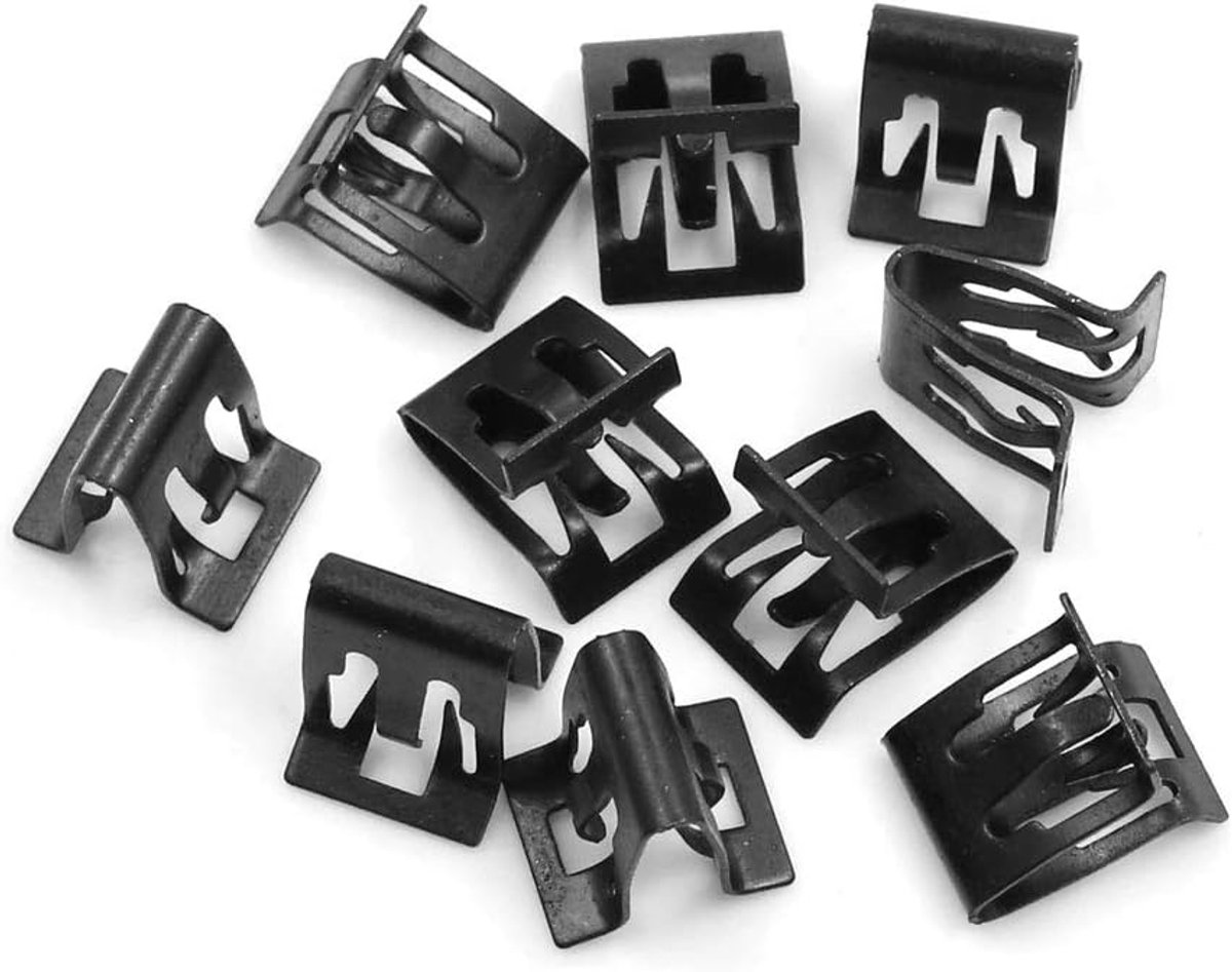sourcing map 10 stuks dashboard houder console instrumentenpaneel metalen clips 14 x 14,5 mm