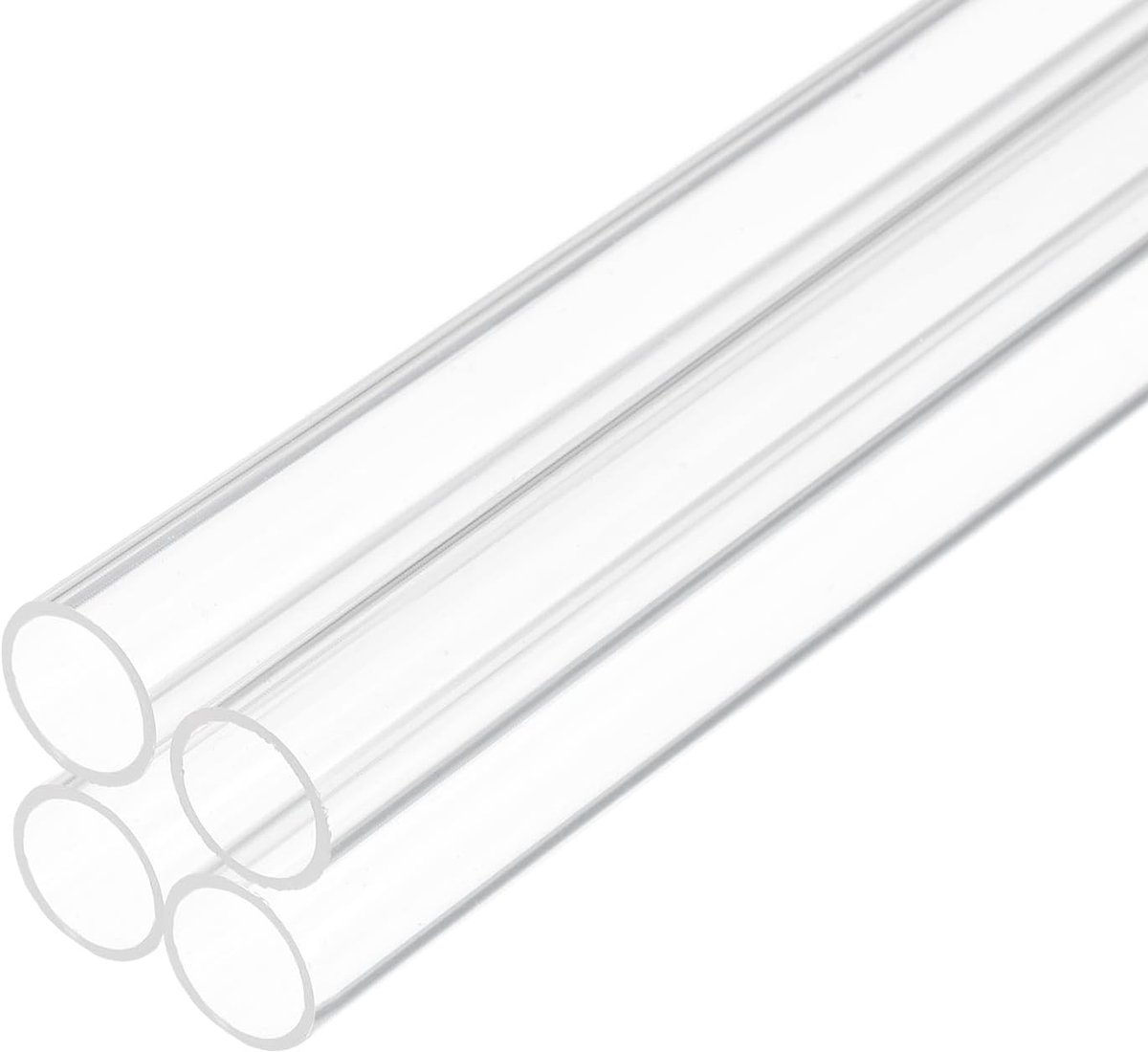 4 stuks transparant buis, ID 10 mm OD 12 mm LENGTE 250 mm acryl kunststof buis voor lampenbouw, staande lampen, meubels