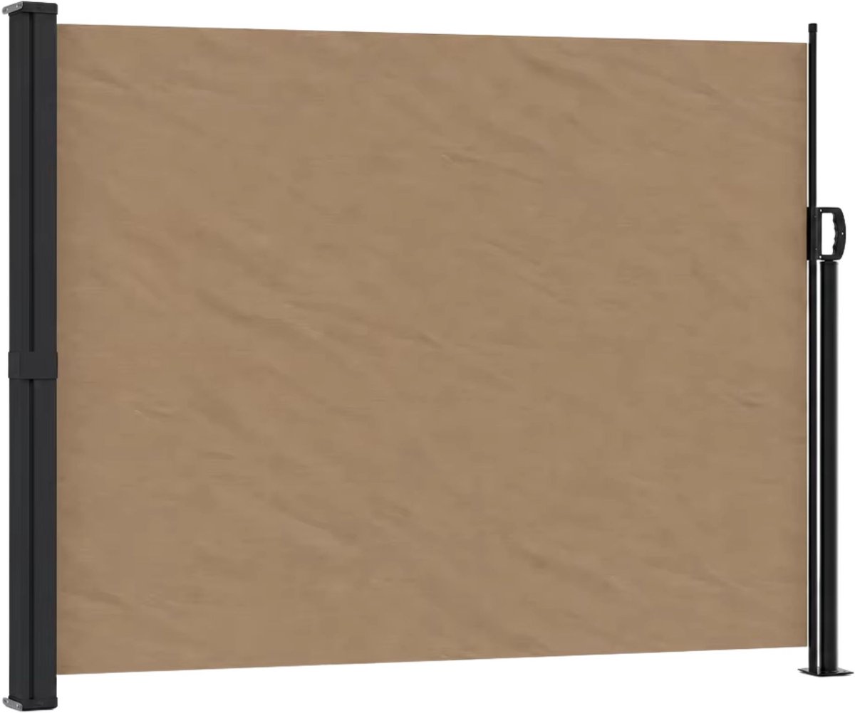 Uitschuifbaar Zijscherm 160x300 cm – RVS Bevestigingen - - Zonwering en Privacybescherming, Weerbestendig Design
