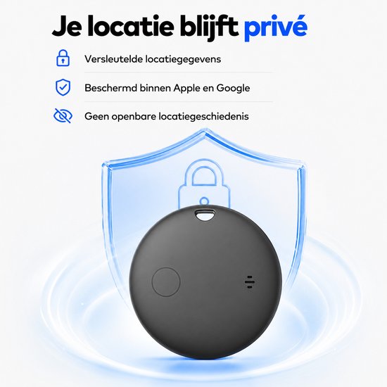 GPS Tracker - Werkt met Apple Find My & Android Find My Device - Locatie Tracker - Waterbestendig - Vervangbare batterij