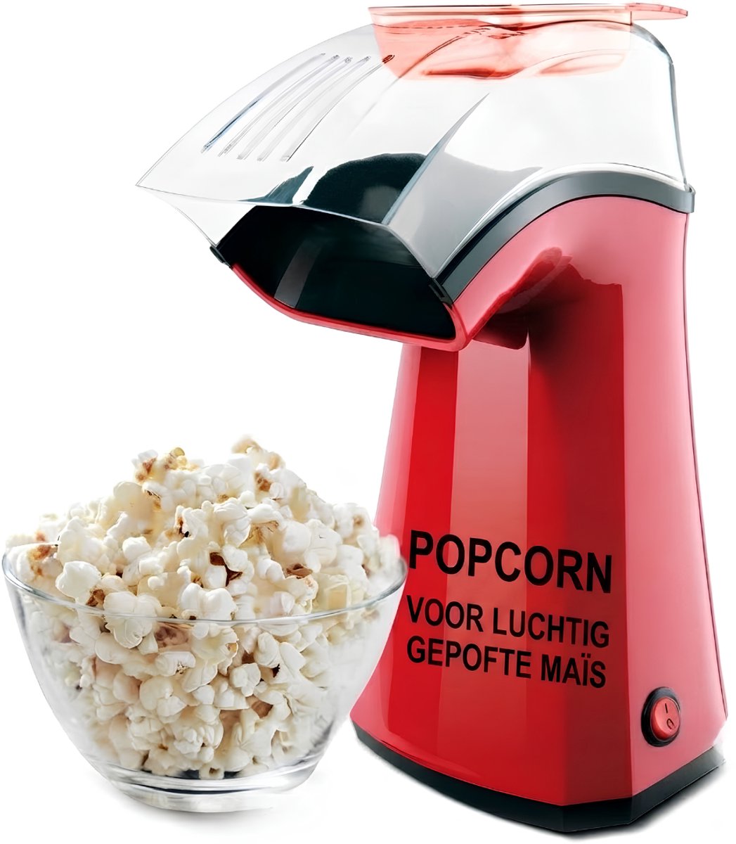 LNMsolutions® Popcorn Machine - Popcornmaker - Popcorn Maker - Rood - 24cm x 22cm x 14cm