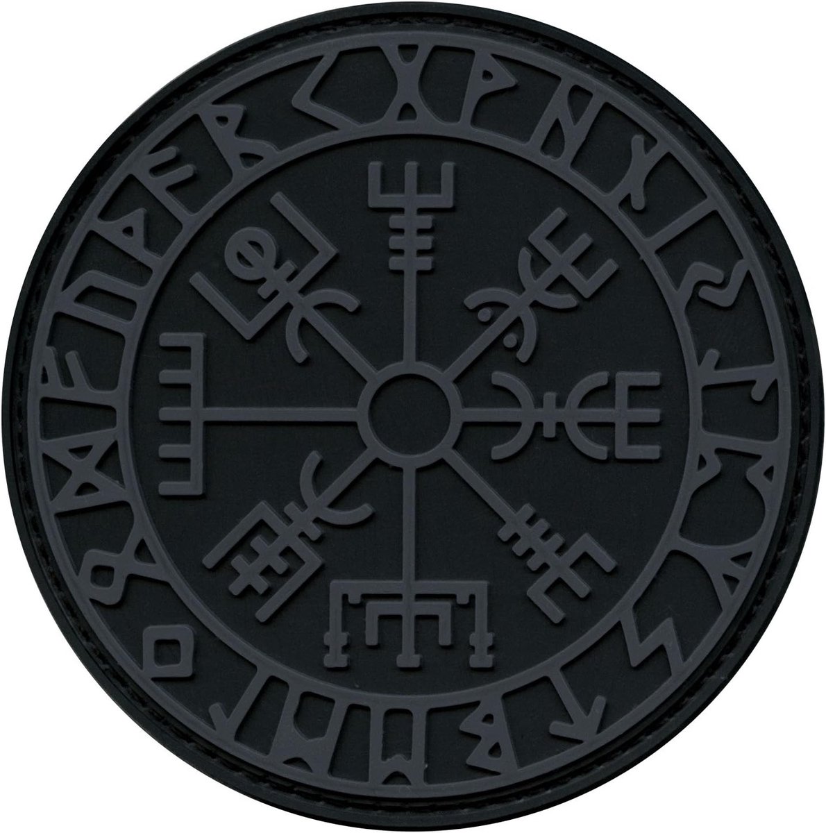ACU Subdued Vegvisir Viking Compass Norse Rune Morale Tactical PVC Rubber Fastener Patch