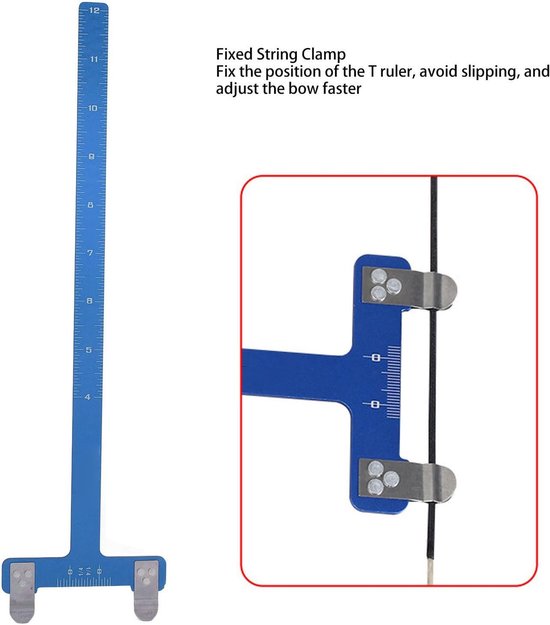 Boogvierkant, Nauwkeurig Meten Boogpeesafstelling voor Recurveboog (BLUE) — afbeelding 5
