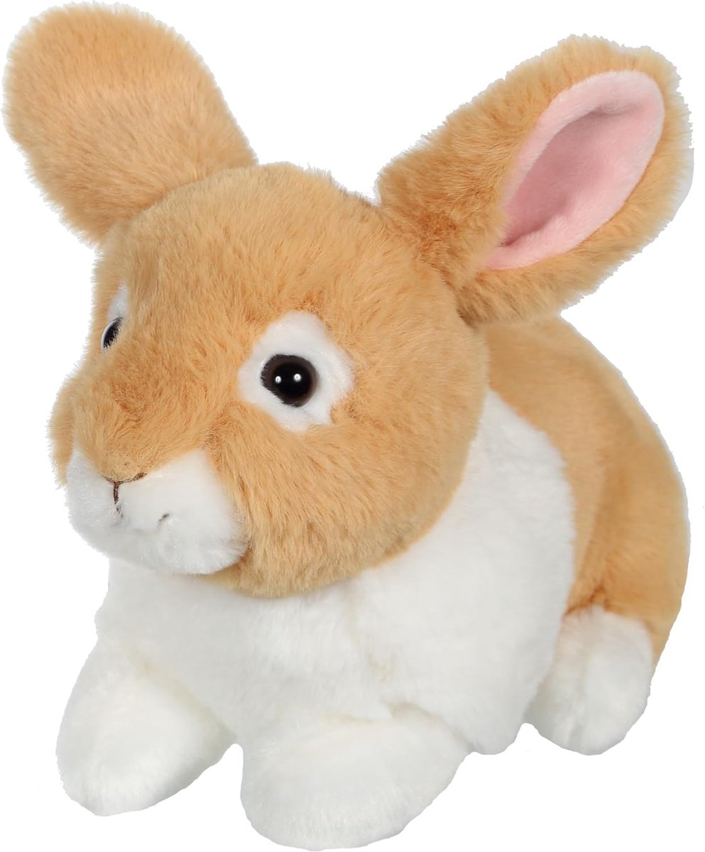 Toys Knuffel konijn – serie "konijn langwerpig" – 20 cm S/kaart – beige en wit – ideaal voor Pasen