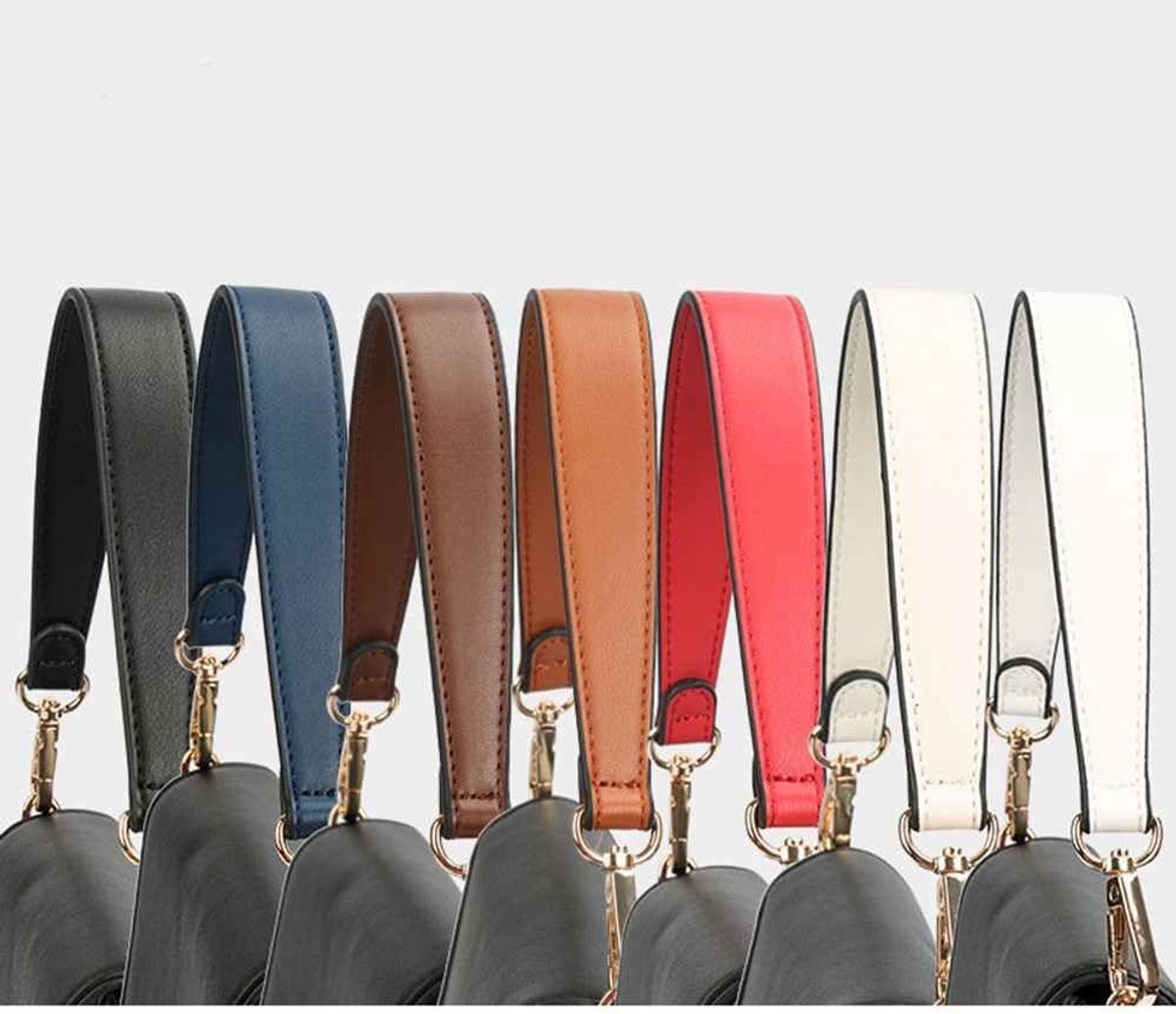 tasgrepen, verstelbare schouderriem, vervangende tashengsel met karabijnhaak, universeel, korte handtas, handgrepen, schouderriem, tassenaccessoires voor kleine handtas, 49 cm, zwart