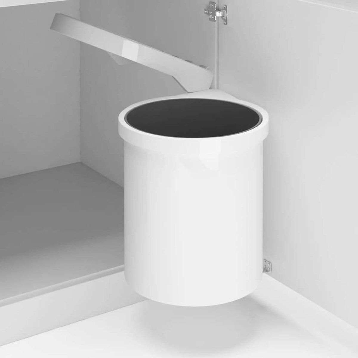 Inbouw-afvalemmer voor keuken van kunststof, 12 l, keuken-/badkamerprullenbak, huishoudelijke artikelen, vuilnisemmer, afvalemmer/prullenbak (SPU:51174)