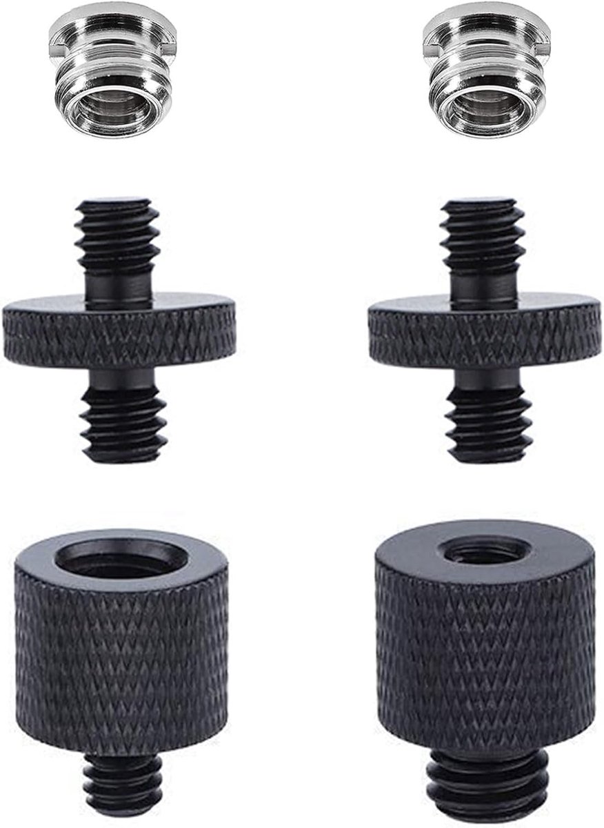 Statief Schroefdraad Adapter 1/4 tot 3/8 Inch - Adapter Schroeven voor Camera, Lampstandaard en Microfoonstandaard