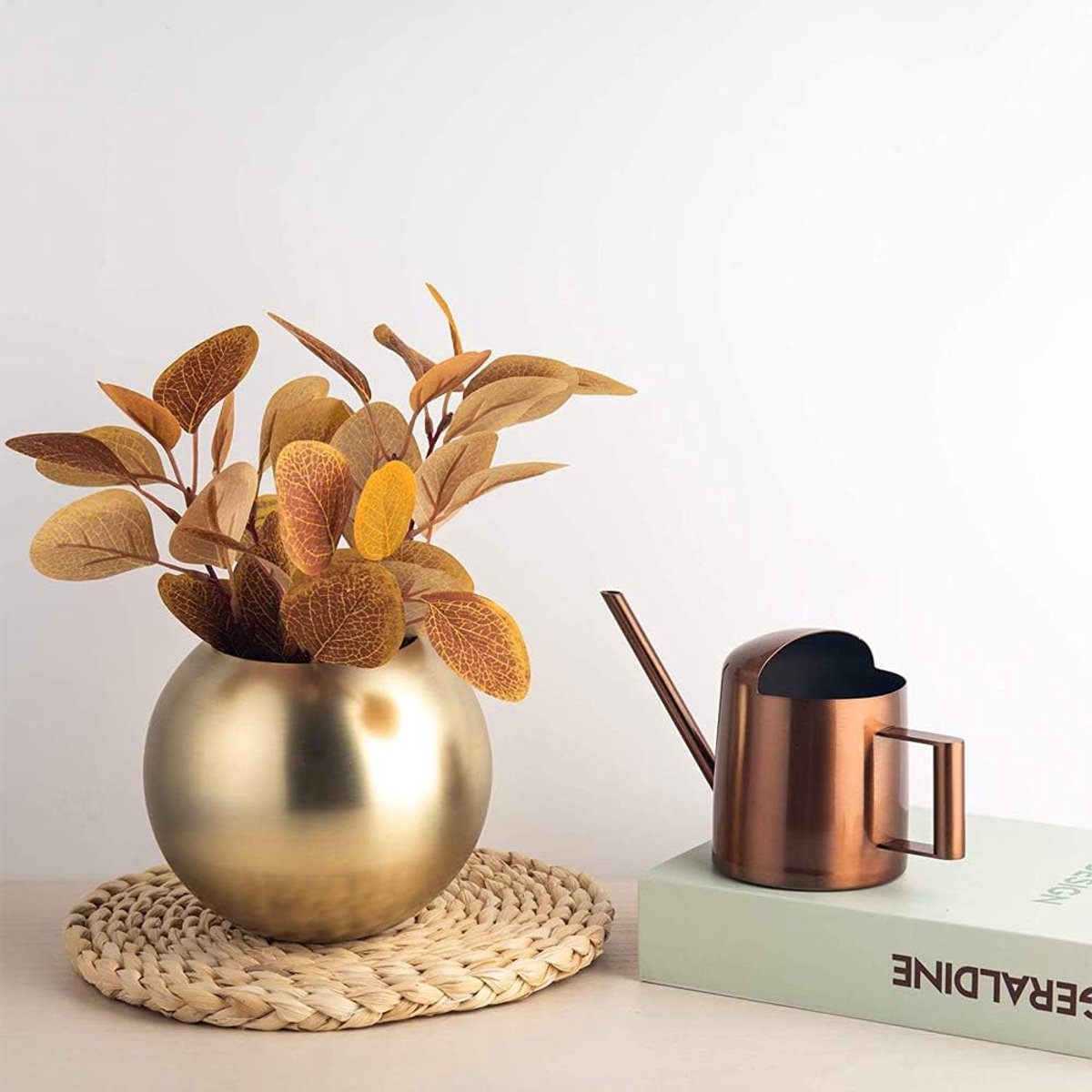 300 ml Bronzen Mini Gieter, RVS Gietpot met lange tuit en Comfort Handvat voor Indoor Outdoor House Planting