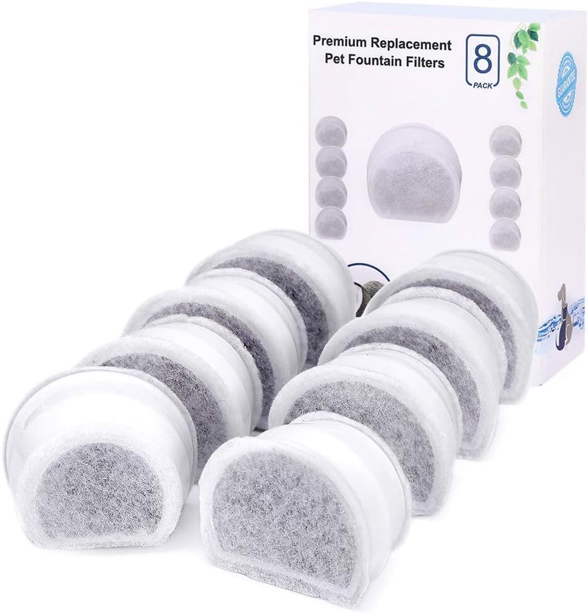 Drinking Replacement Carbon Filters, Dog and Cat Water Fountain Carbon Filters for Drinkwell Stainless Multi-Pet, Avalon, Pagoda, Seascape and Sedona Pet Fountains