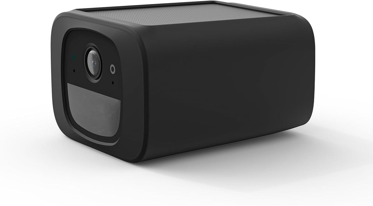 Siliconen hoes voor eufy Security bewakingscamera voor buiten S220 SoloCam, skin, beschermhoes, weerbestendig, 1 stuk, zwart (ABS-siliconenhoes)