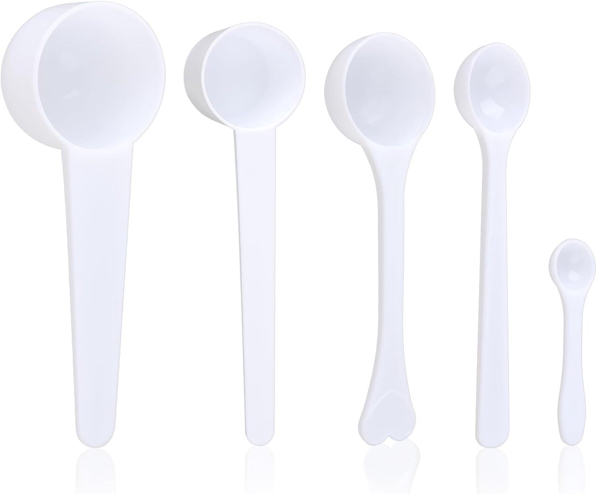 10 stuks maatlepelset, doseerlepels 0,5/1/3/5/10 g, portioneerlepels met lang handvat, maatlepel voor eiwitpoeder, doseerhulp, koffie, thee, melkpoeder, wasmiddel, waspoeder
