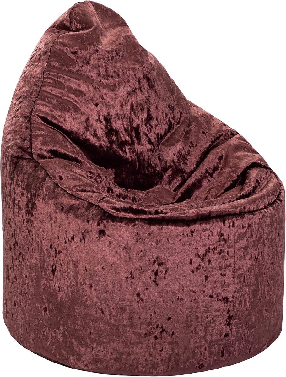 25 Verpletterd Fluweel Bean Bag Stoel | Binnen Woonkamer Zitzak voor Volwassenen | Comfortabele Zachte Gaming Pouffe Seat | Ergonomisch Ontwerp voor Urenlange Ontspanning | Duurzaam (Moerbei)
