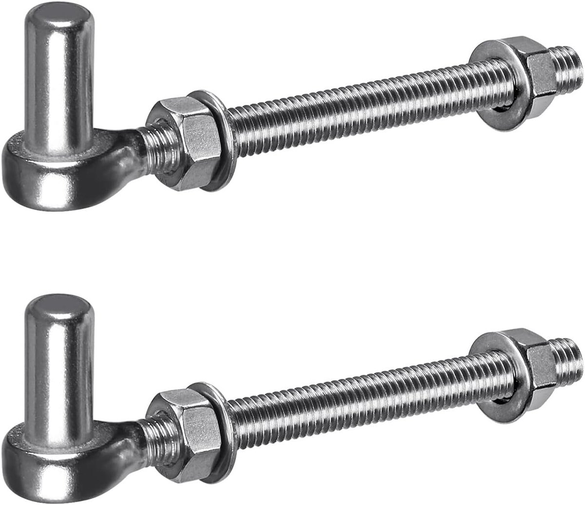 Gate Scharnier M12, 2 stuks Heavy Duty 16 mm haak tot bout pin haak scharnier hanger veldpoort scharnier roestvrij staal metalen tuinpoort hardware voor boerderijpoort/houten hek/oprit, tot 450