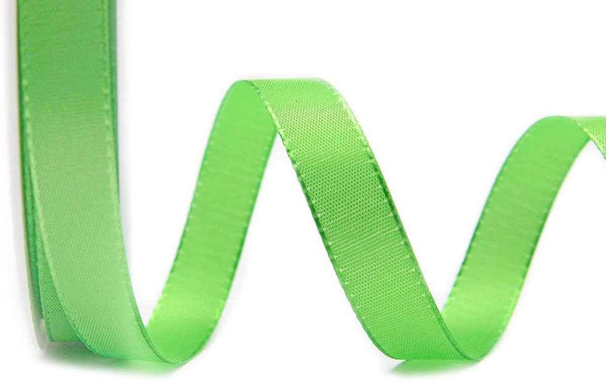 50 m x 15 mm taftlint appelgroen groen decoratief lint cadeaulint stoffen lint tafeldecoratie bruiloft Pasen lint Visco TAFT kaartenontwerp knutselen