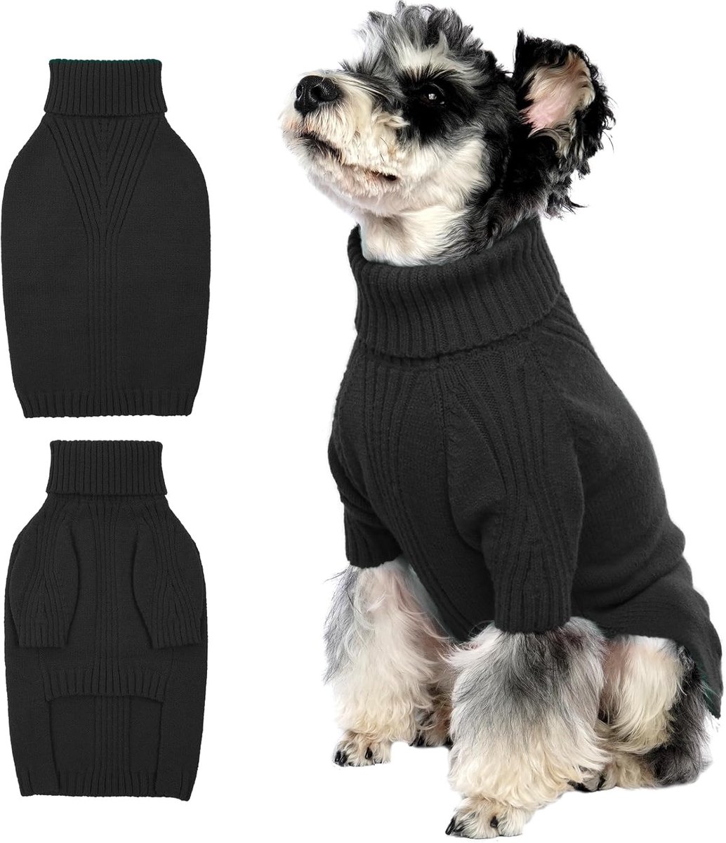 Hondentrui, coltrui, dikke warme trui voor middelgrote maten meisjes jongens, herfst koude huisdier outfit voor Kerstmis, winter, gebreide kleding, Franse buldog, Boston terriër