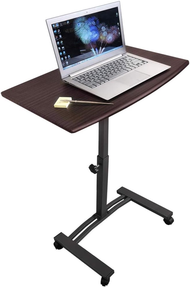 Salute Ergonomische Laptoptafel Op Wielen - Groot Tafelblad - Mobiele Laptop Statafel In Hoogte Verstelbaar - Notebook Standaard Houder - SALUTE - Zwart