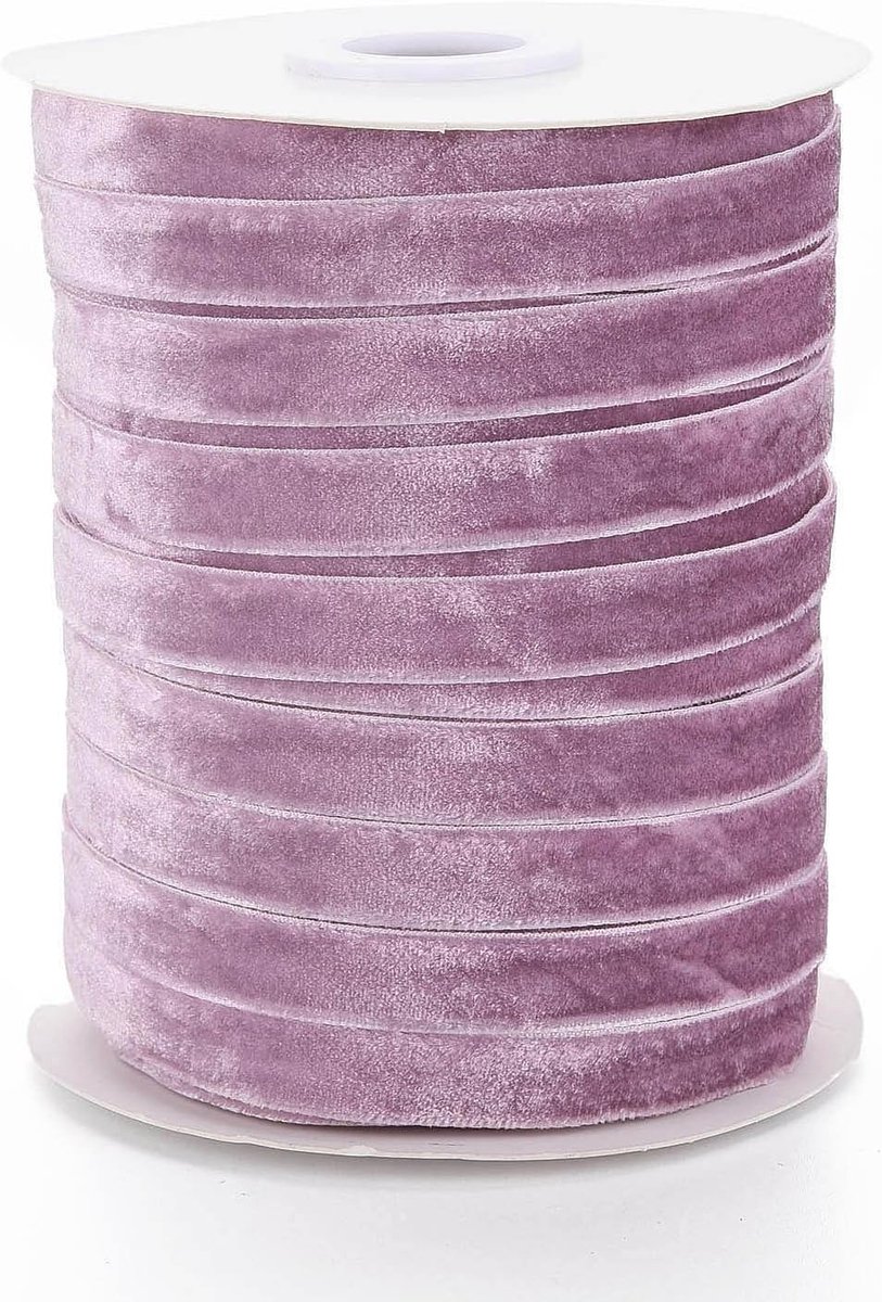 50 Yards Fluwelen Lint 3/8 "Single Face Satijn Lint Roll Decorating Lace Trim voor Gift Pakket Wrapping Haar Boog Clips Maken Oude Rose Kleur