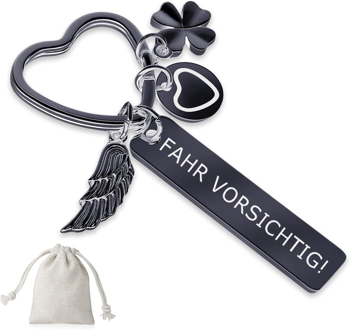Hartvormige sleutelhanger, gegraveerd lettertype, beschermende lengte, gepersonaliseerd cadeau voor rijbewijs, verjaardag, Kerstmis, vrouwen, vriendin, moeder, dochter