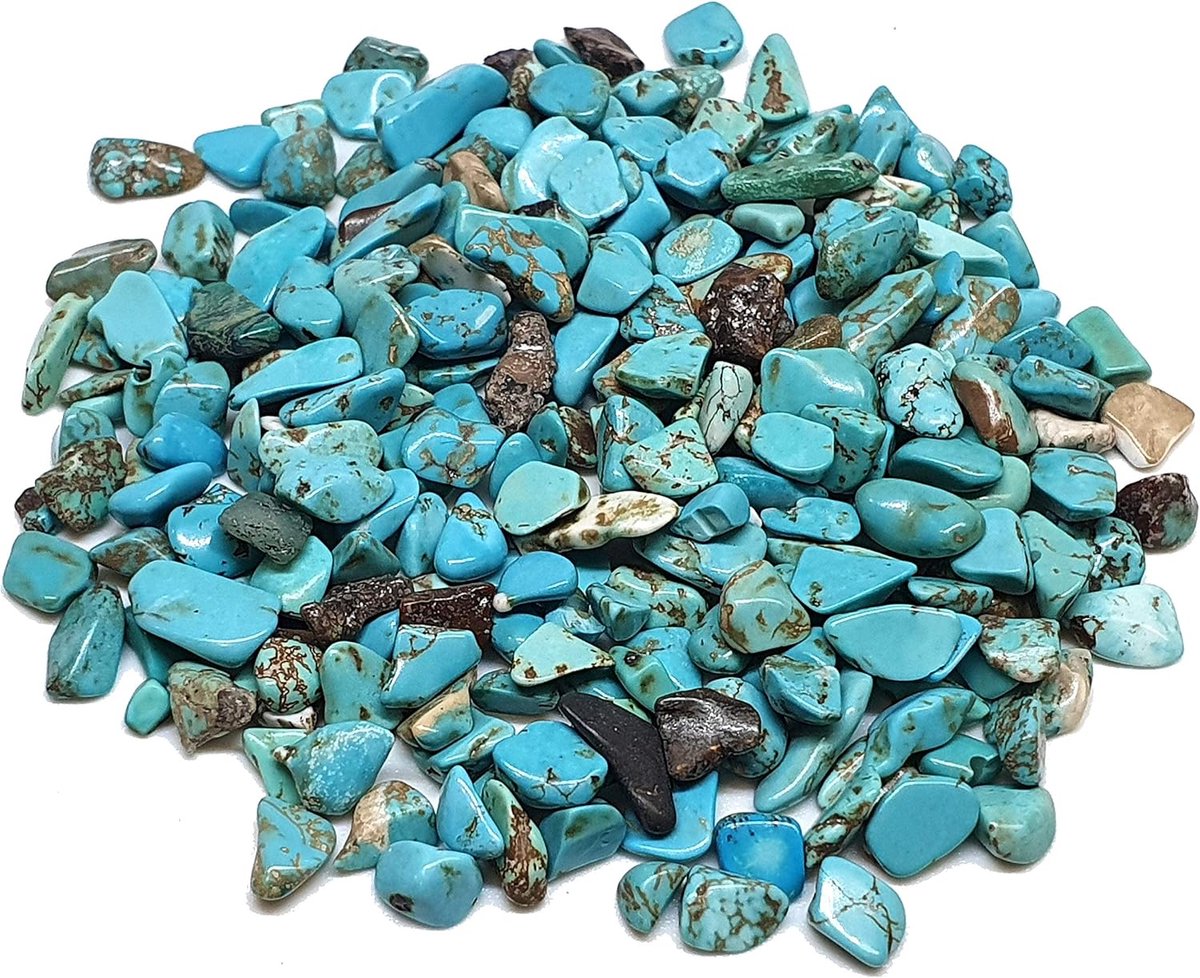 Kralen, 4 mm ~ 8 mm, geslepen stenen, chip, halfedelsteen, sierkralen, sierstenen, turquoise kralen voor cabachon, decoratie, doe-het-zelf ketting