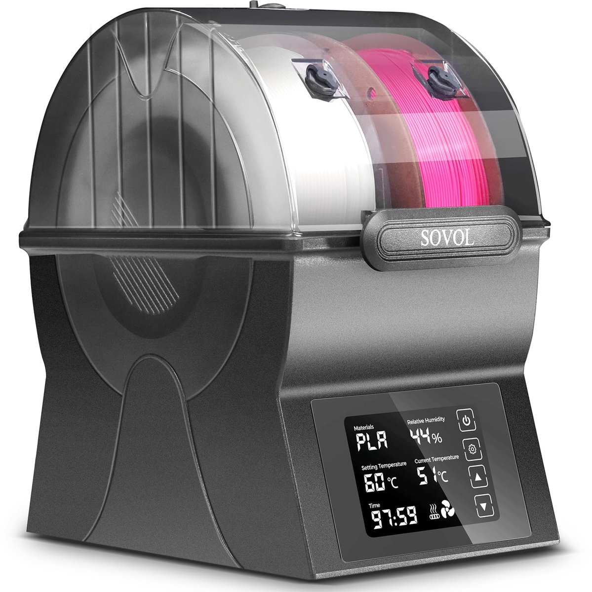 Filament Droogkast voor 3D Printer - Filament Droger voor 2 Rollen 1KG - 40-70°C - Filament Dryer Box met PTC Verwarming