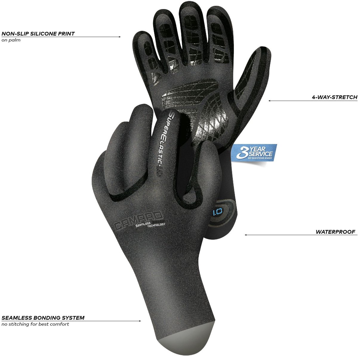 Camaro 5mm Seamless Bonding handschoen