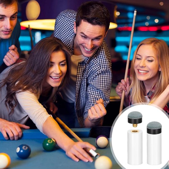 12 sets reserve schroeftips voor biljartkeu met witte en grijze ferrulen, 12 mm accessoires voor zwembadkeu van Merkloos — afbeelding 5