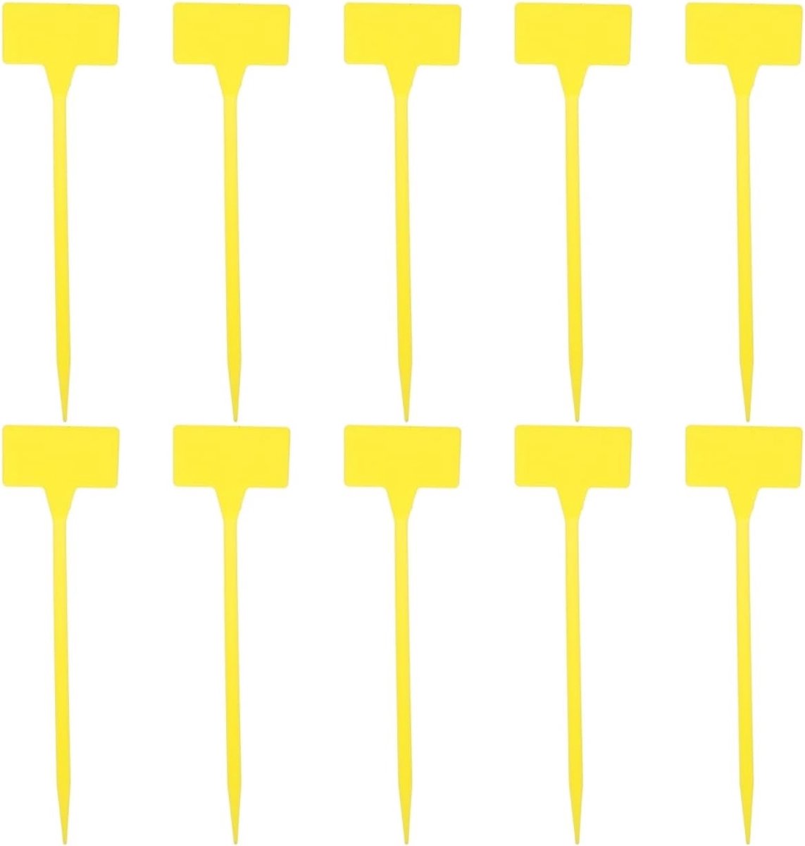Langdurige Plastic Plantenlabels voor Succulenten en Groenten - Gele Tuinmarkers van 30 cm, 10 Stuks voor Thuis en Tuin Gebruik