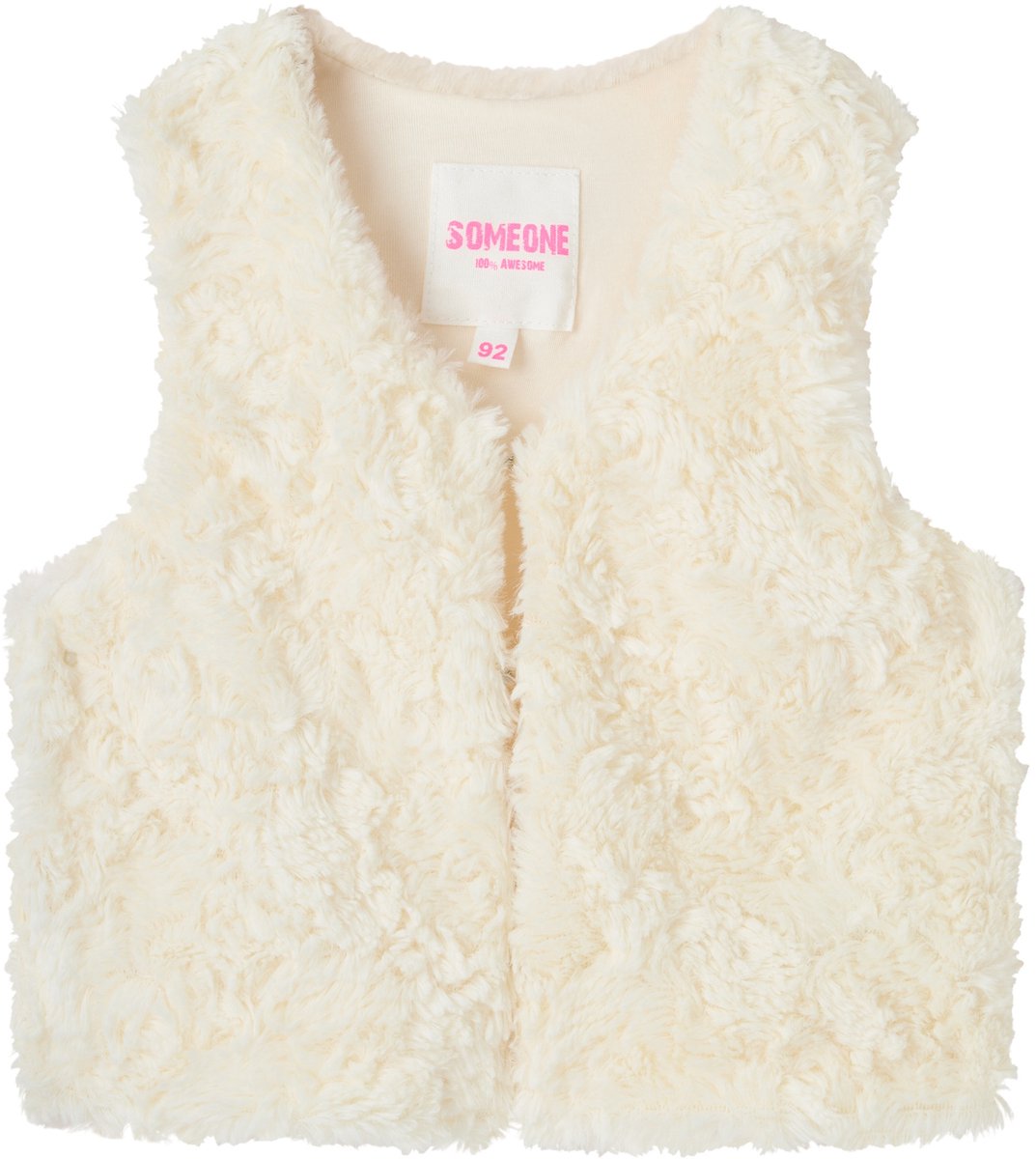Someone YARA-SG-13-M Meisjes Gilet - DARK ECRU
