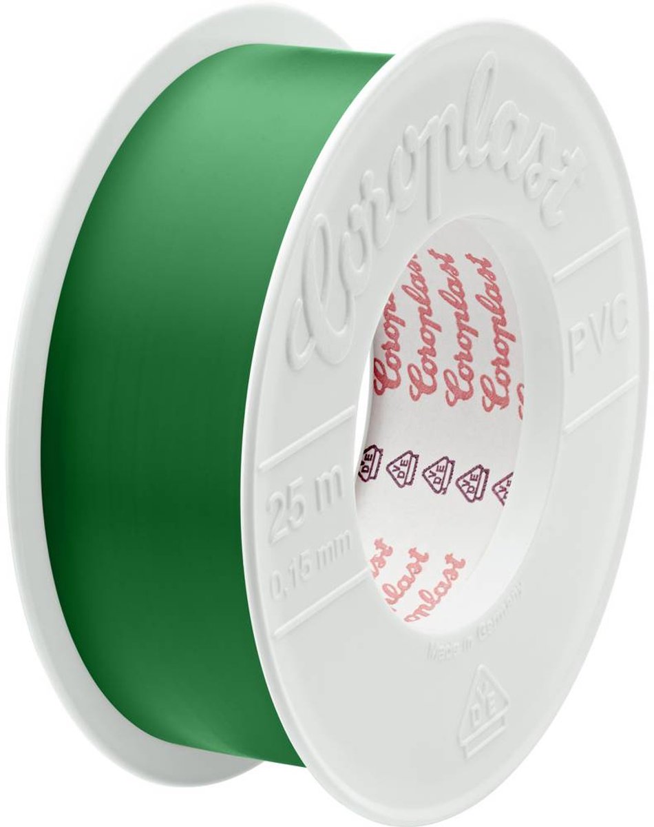 Coroplast 302 PVC 265958 Isolatietape Groen (l x b) 25000 mm x 30 mm 1 stuk(s)