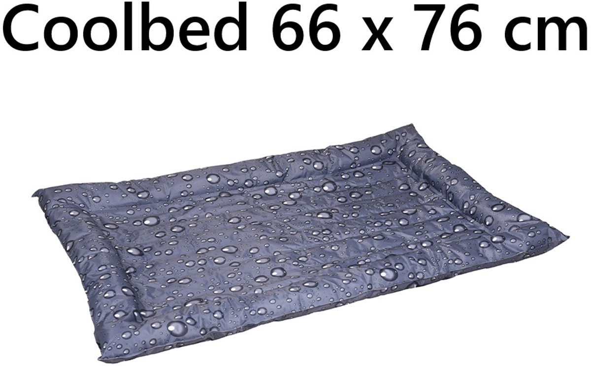 cocapet Cooling Bed - voor honden en katten - koelkussen - verkoelend - flamingo -veilige gel - 66 x 76 cm - waterafstotend -