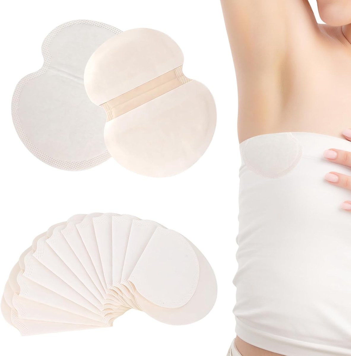 80 Stuks Onzichtbare Zweetkussens voor Onderarmen - Comfortabele, Geurloze Pads om Zweetvlekken te Voorkomen voor Mannen en Vrouwen