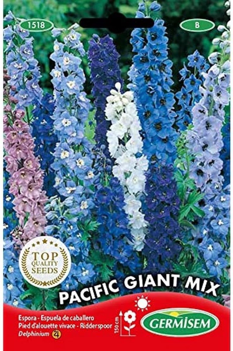Zaden voor Larkspur - Mix van Kleuren - Gemakkelijk te Zaaien - Kieming Binnen 12 Dagen - Voor Tuin en Potten