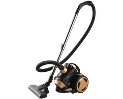 Swiss Haus® BVC2120 Stofzuiger Zonder Zak – Cycloon Stofzuiger met Krachtige Zuigkracht – 2L Stofreservoir – Telescopische Buis – Compact & Lichtgewicht - Zwart/Goud