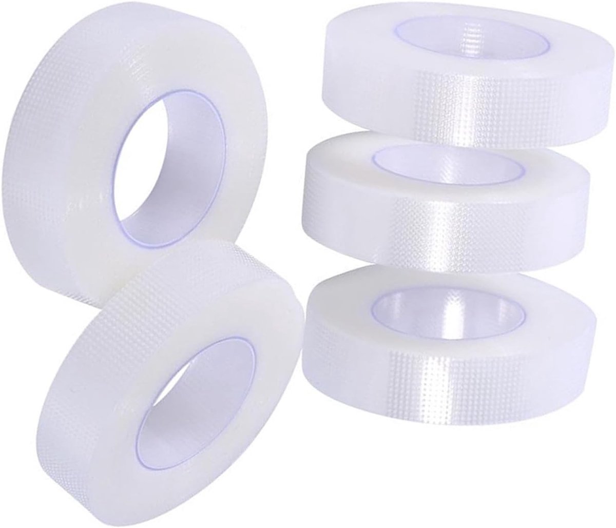 Zelfklevende Ooglid Tape - 5 Rollen Ademend PE Tape voor Wimperextensions en Make-up Toepassingen