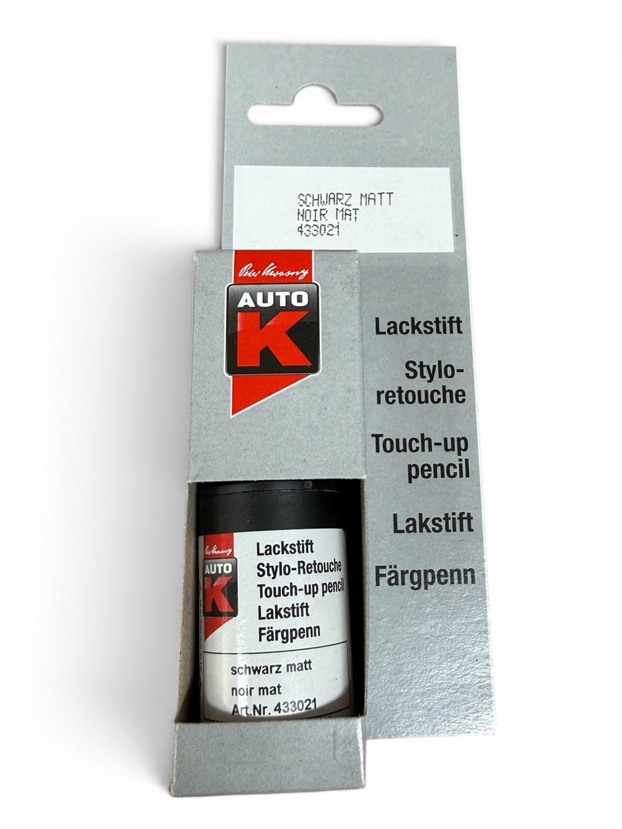 Lakstift mat zwart Auto K