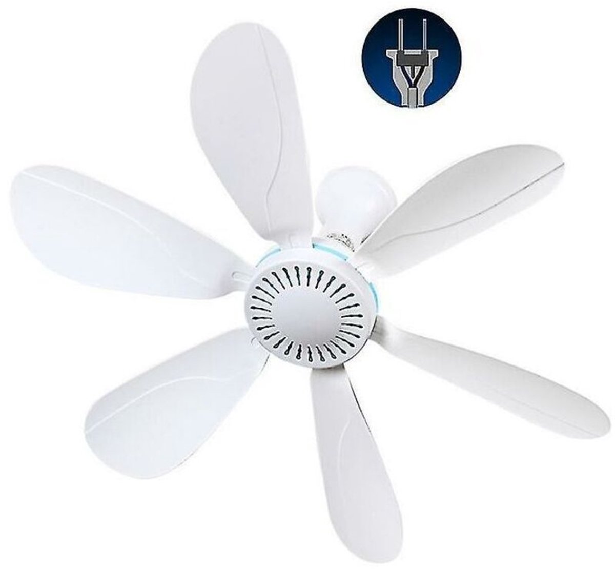 fan-Plafondventilator van 42,5 cm – 10 watt – 220 volt wisselstroom – Met schakelaar – Energiebesparend – Ultrastil, geschikt voor binnen- en buitengebruik