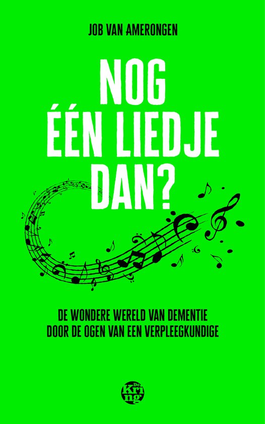 Boek met de titel 'Nog één liedje dan?', met een groene achtergrond en zwarte tekst en muzieknoten.