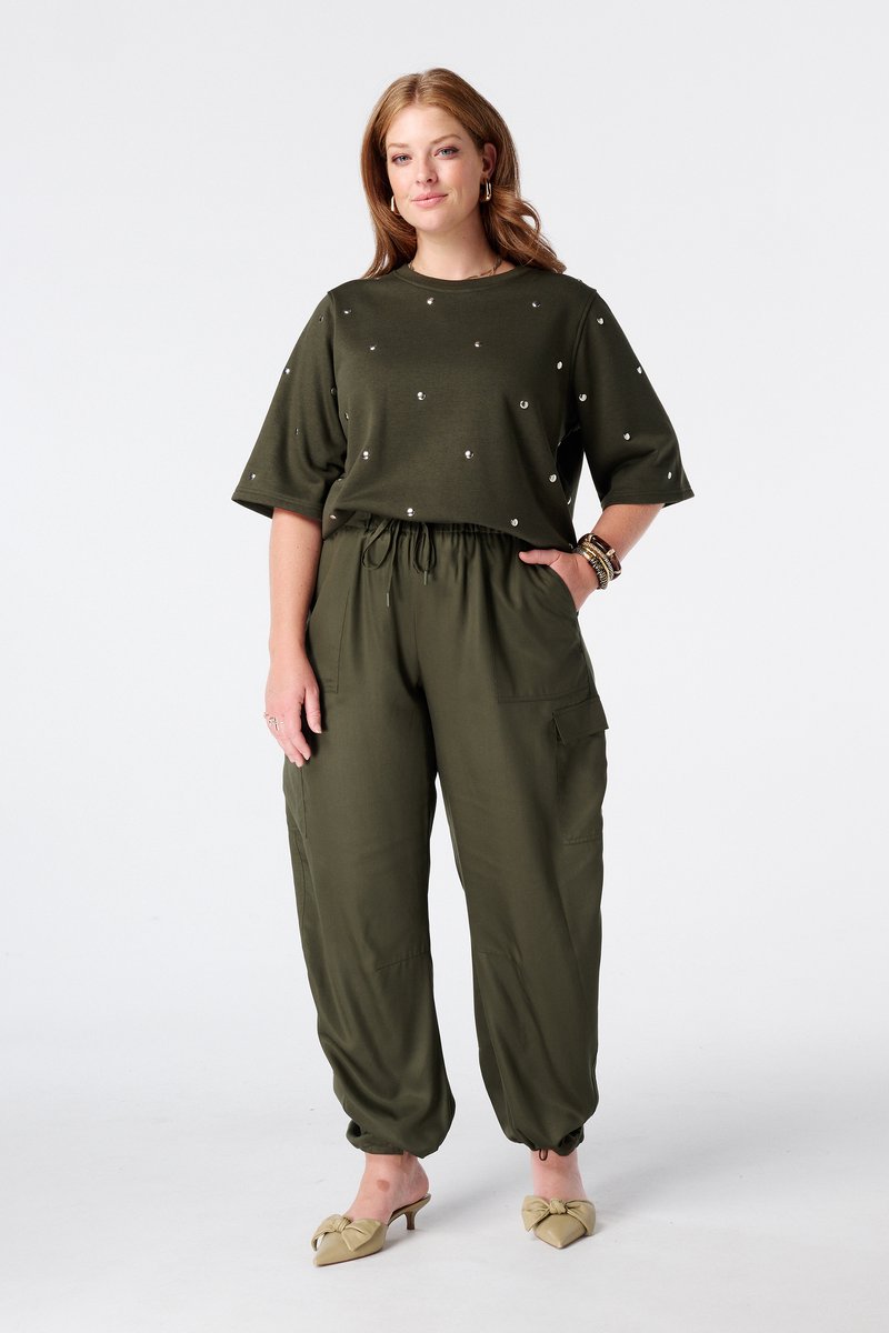 MS Mode Broek Barrel broek met cargo look